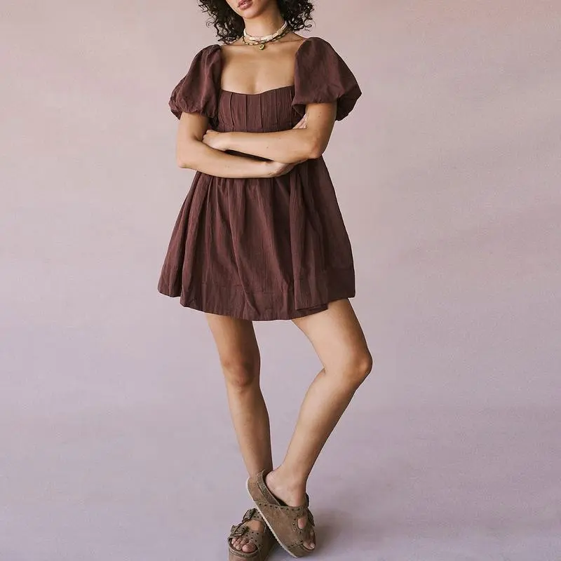 Women's Y2k Puff Sleeve Mini Dresses
