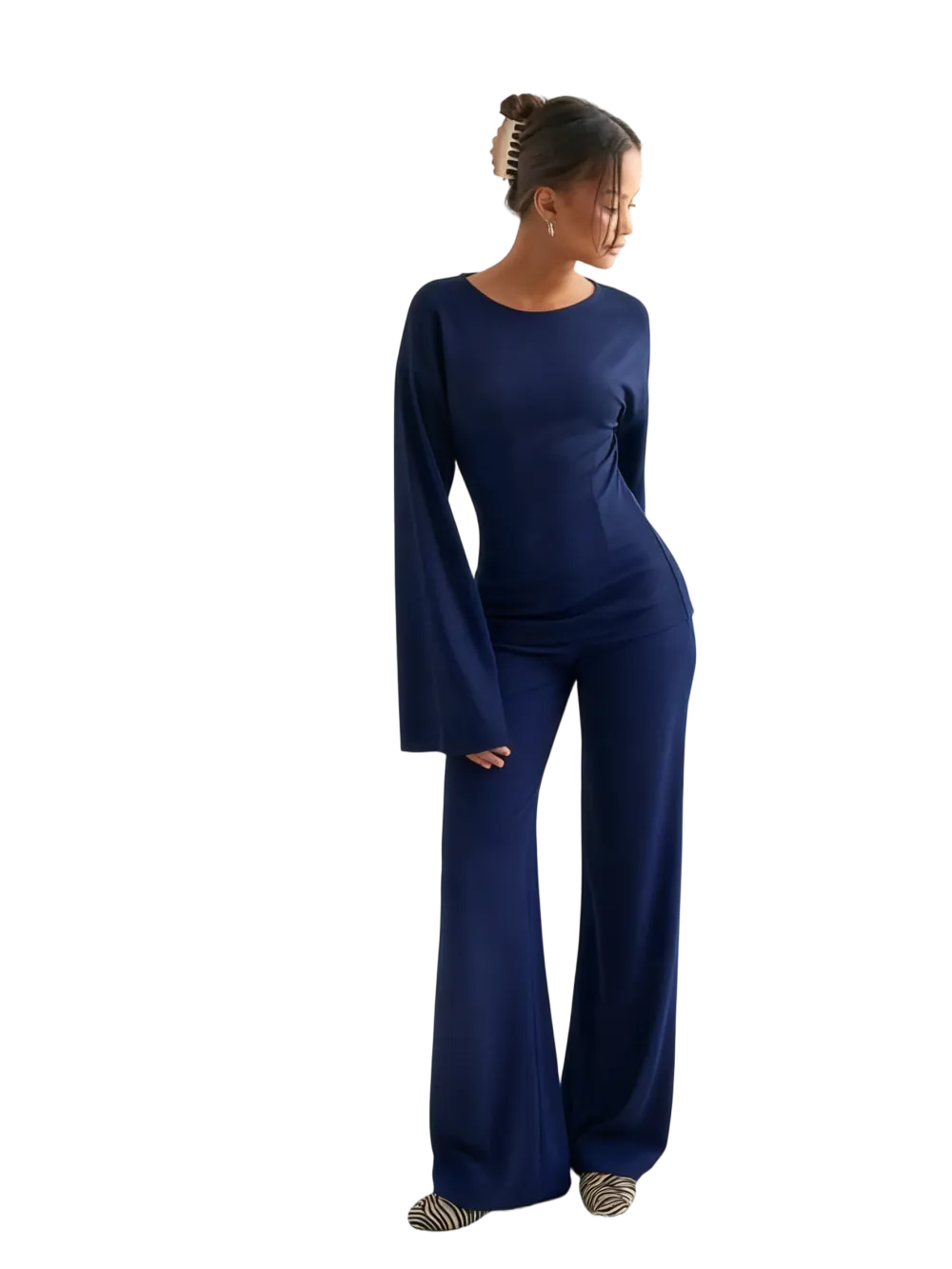 🔥 Best Price Today Only🔥Women's Long Flare Sleeve & Wide-Leg Pants Set– Grab Yours Now! ⏰💖