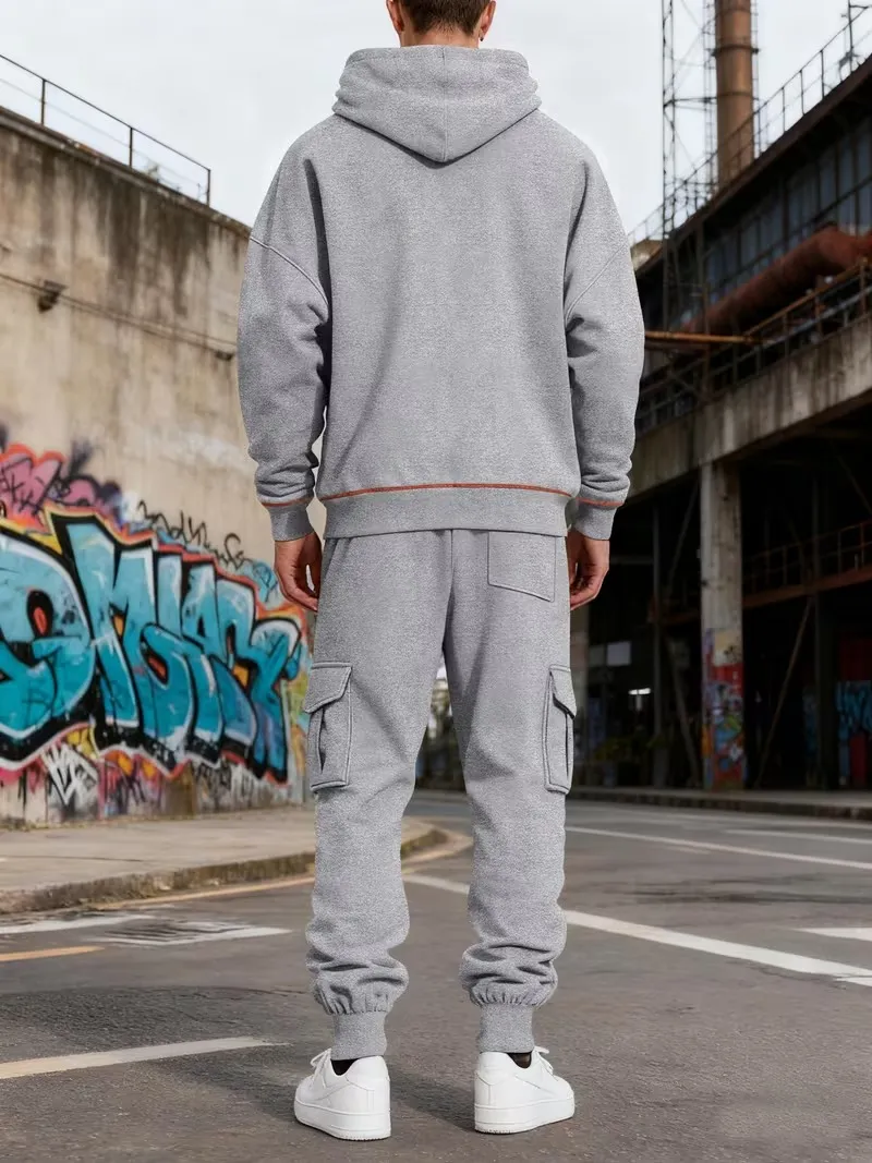Clearance sale Men's sweatshirt with multiple pockets warm and stylish-Jacket & Pants