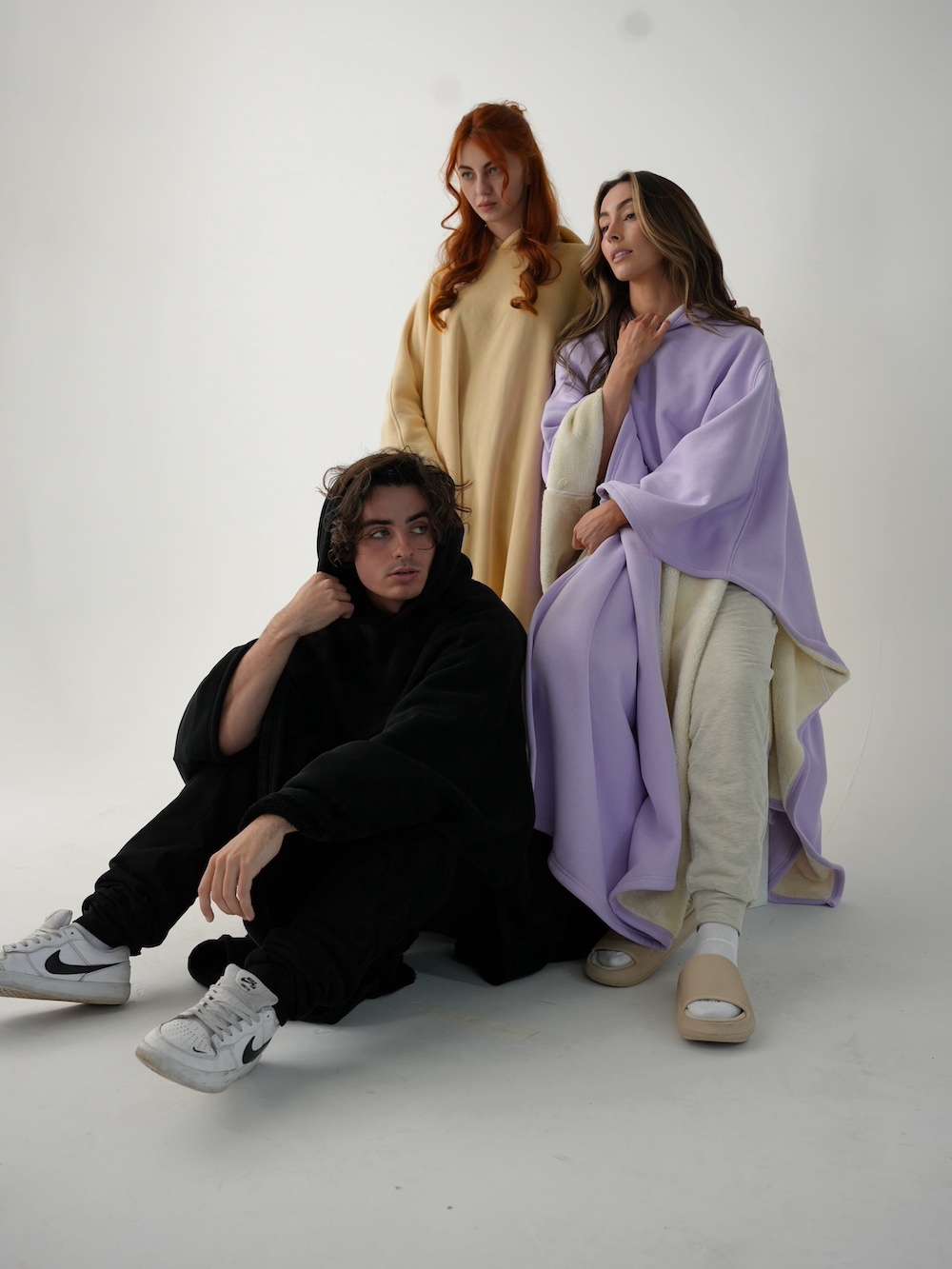 Clearance Sale🎇 - Solid Color sided Fleece Hoodie Blanket