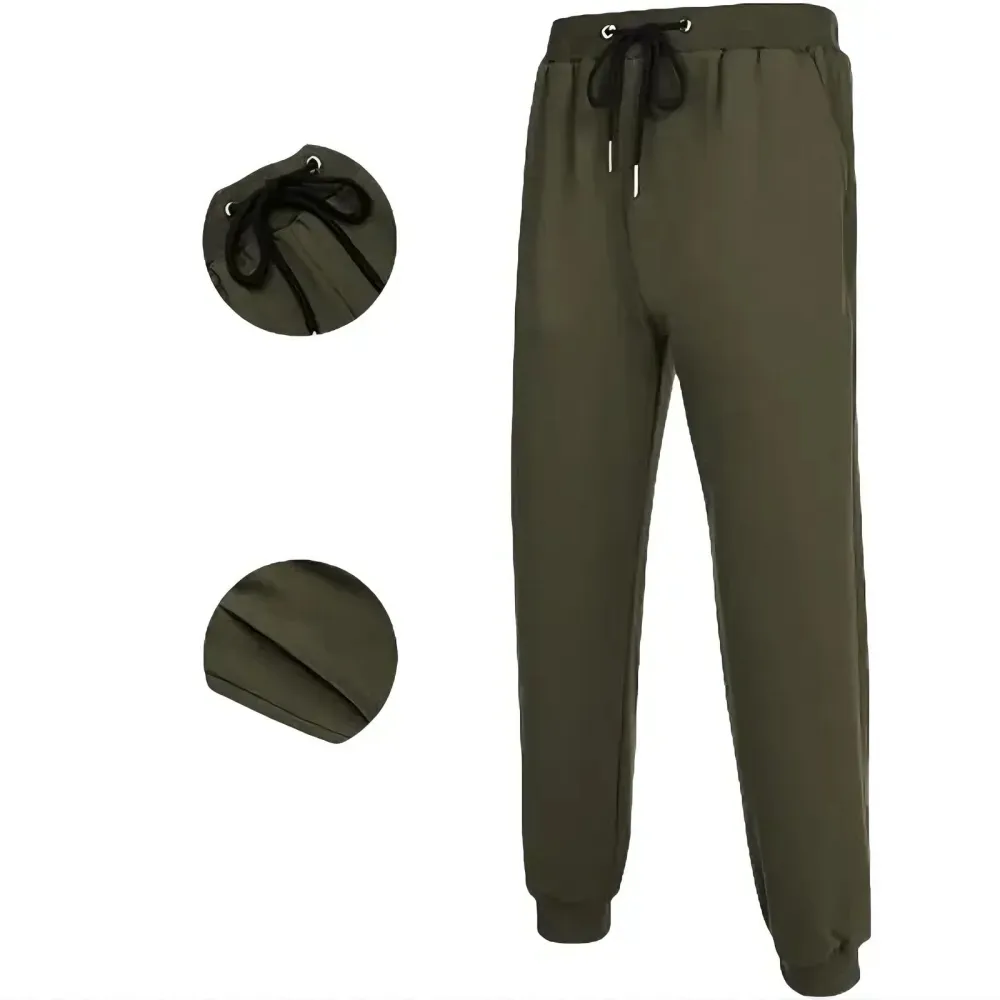 Clearance sale!Men’s Winter Fleece-Lined Set – Casual 2-Piece Hooded Running Sport Suit Sets-Pocket Jacket & Pants
