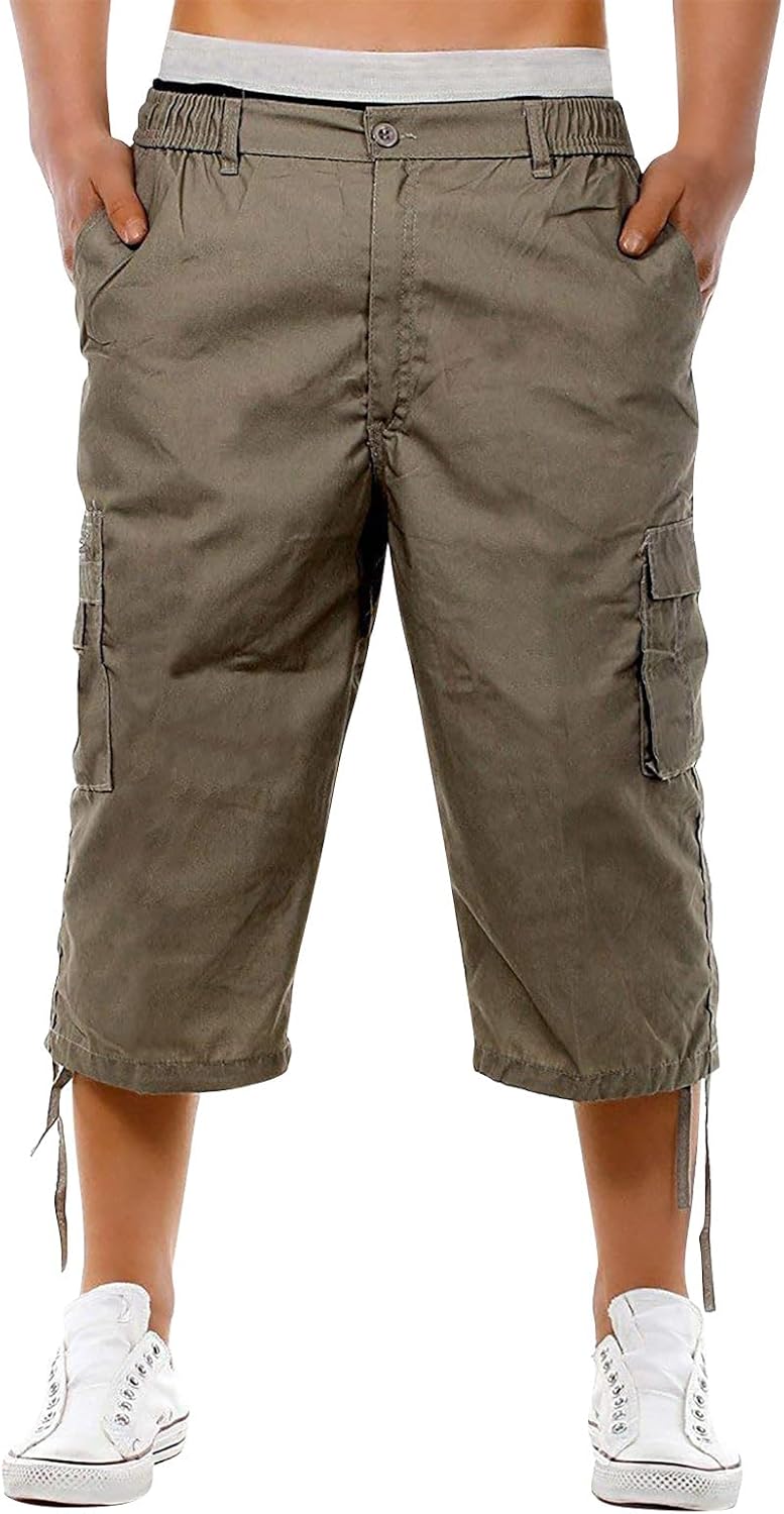 Green Trousers Cargo Pants Mens Black Birthday New Mens Summer Casual Men's 7 Pocket Pants Loose Pants Tuxedo Trousers with Satin Stripe Men
