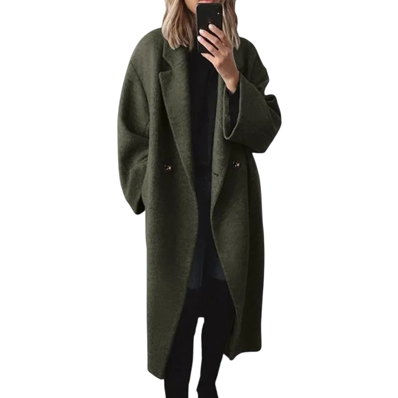 🔥Last Day 95% OFF🔥Women's Cotton-Rich Wool Blend Long Coat