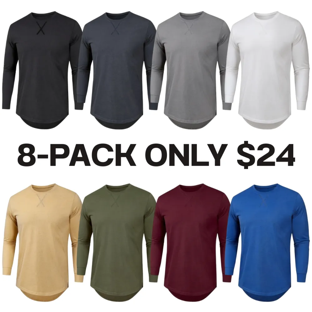 Mens Cotton Short-Sleeve Longline Drop Cut Tee