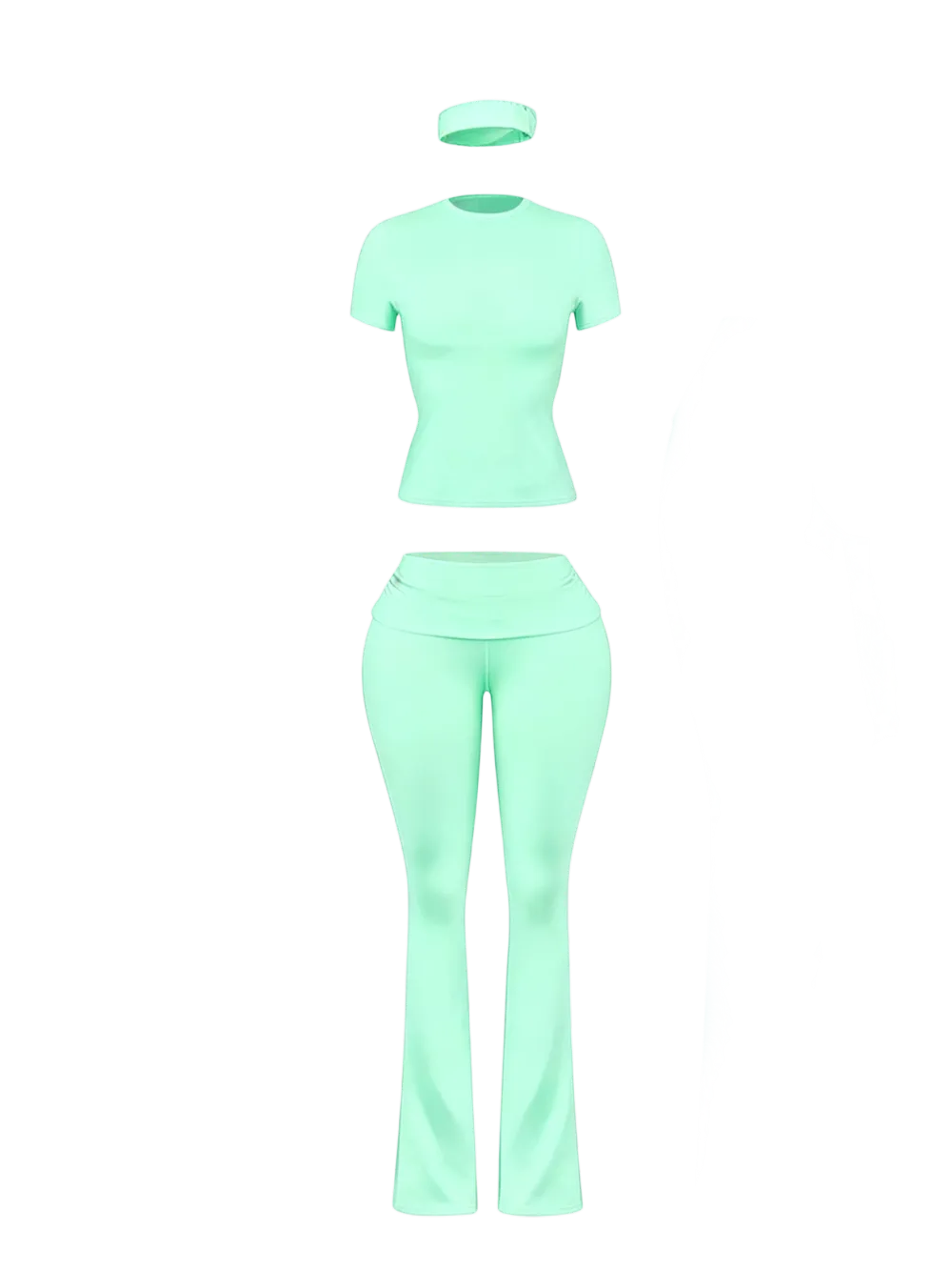 Women’s Soft Fold Over Set With Headband 3 Piece Set