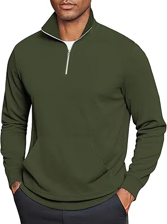 Men's Cotton Quarter Zip Pullover
