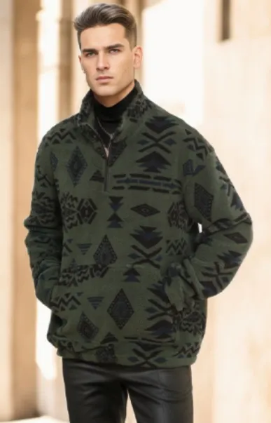 🔥Last Day 95% OFF🔥Women's Ethnic Pattern Zip-Up Sweatshirt