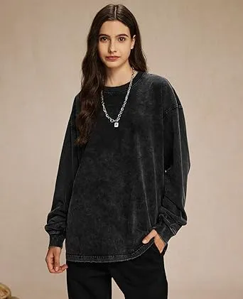 Women's Washed Long Sleeve T-Shirt