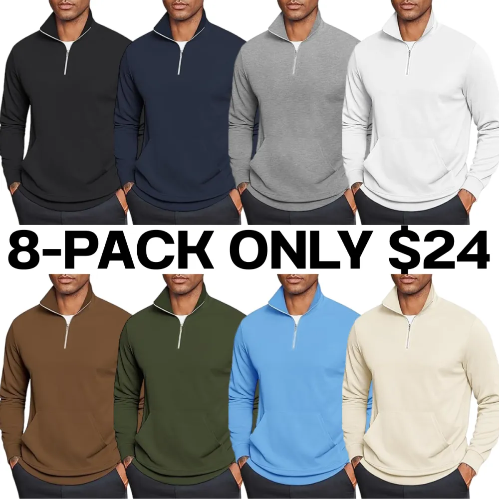 Men's Cotton Quarter Zip Pullover