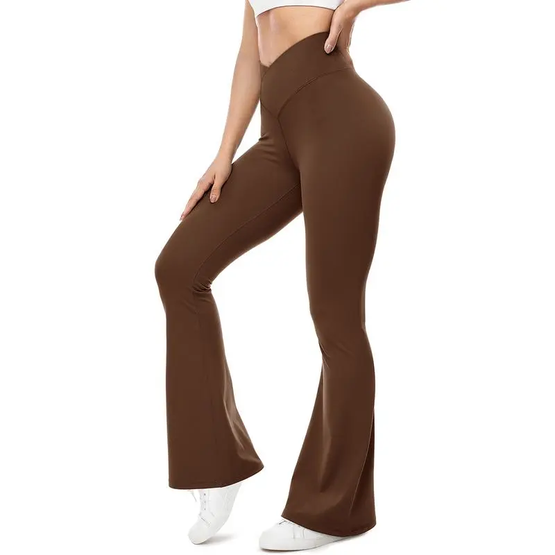 🔥Last Day 95% OFF🔥Women's Crossover High-Waist Wide Leg Yoga Pants