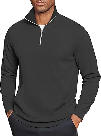 Men's Cotton Quarter Zip Pullover