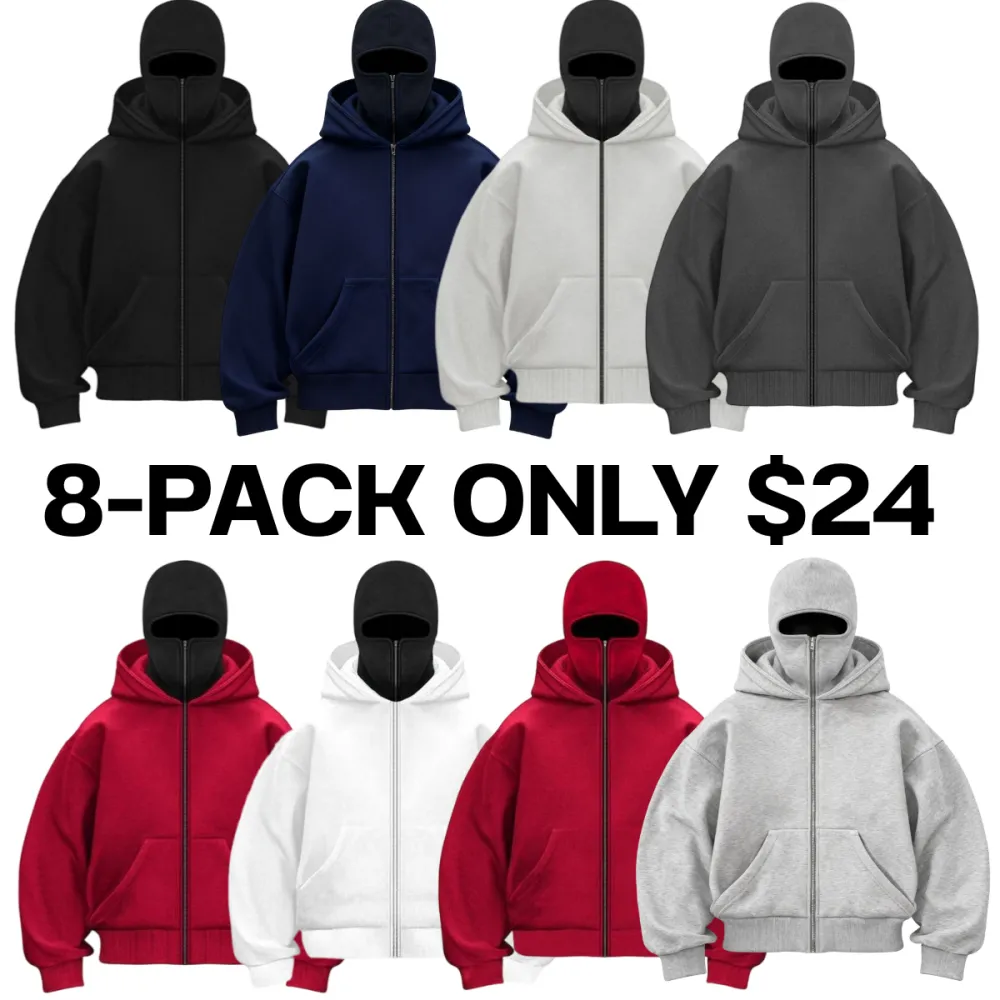 🔥Last Day 95% OFF🔥Men's Zip-Up Balaclava Hoodie