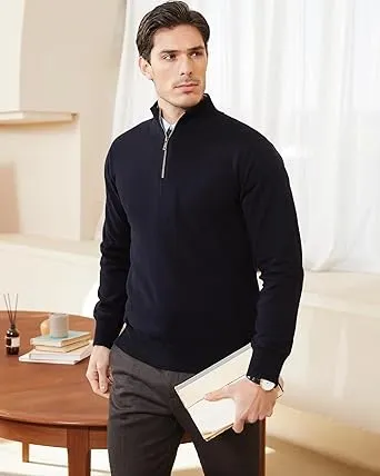 🔥Last Day 95% OFF🔥Men's Quarter Zip Knit Sweater