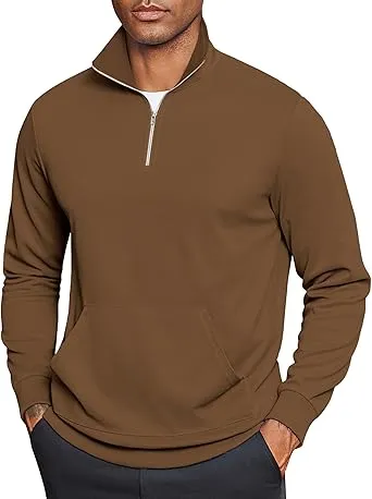 Men's Cotton Quarter Zip Pullover