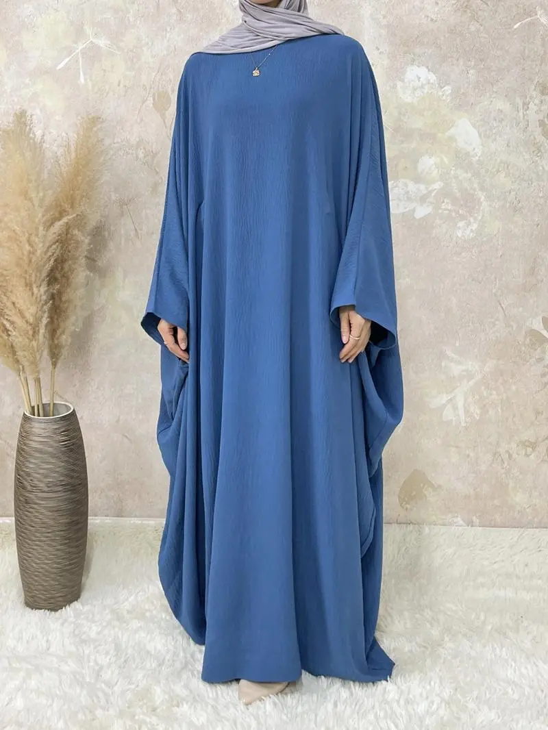 Women's Solid Color Round Neck Abaya