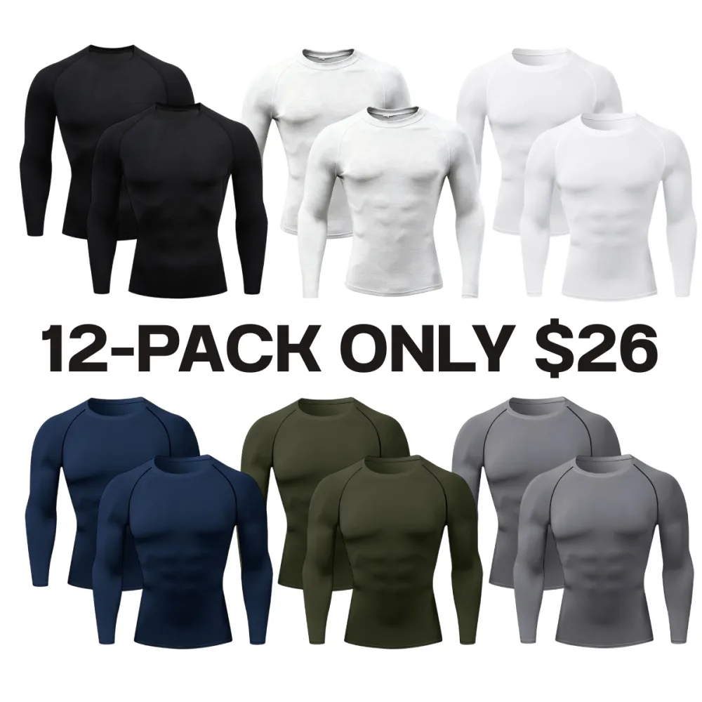 Men's Tight Quick-Drying Raglan Long Sleeve Shirt