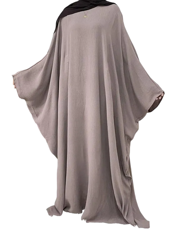 Women's Solid Color Round Neck Abaya