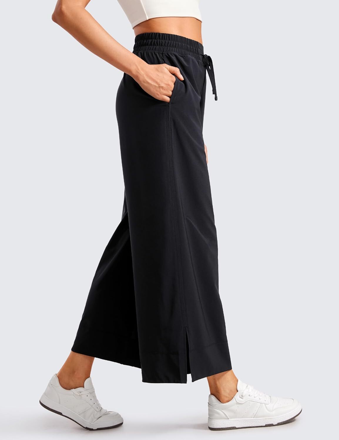 Lightweight Wide Leg Cropped Pants for Women 25