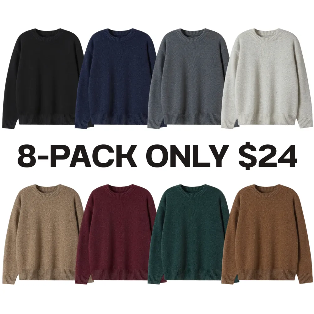 🔥Last Day 95% OFF🔥Men's Classic Crew Neck Knit Sweater