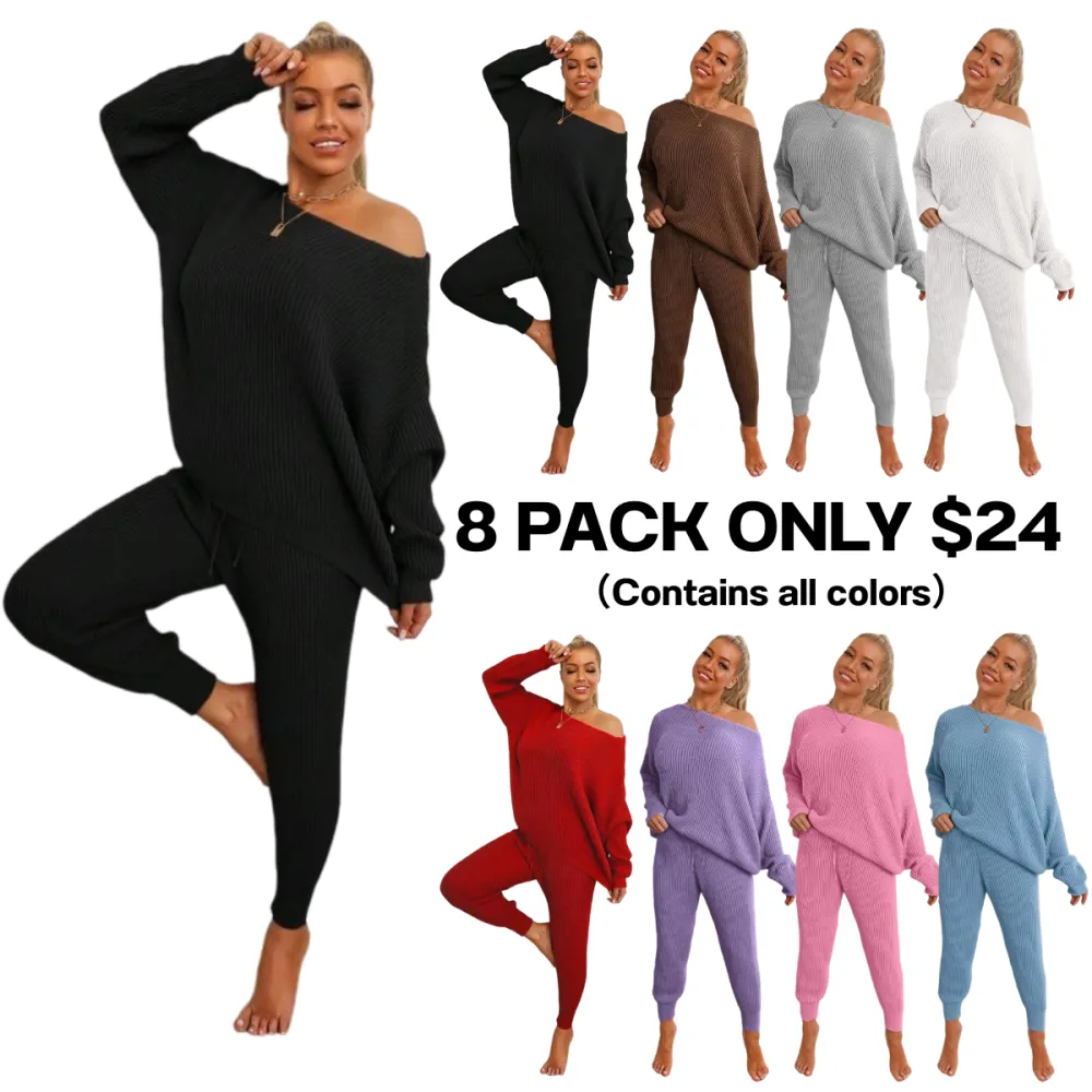 Women's Drop Shoulder Sweater Set
