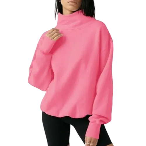 Women's Oversized Turtleneck Sweatshirt
