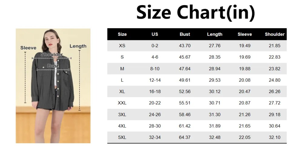 Women's Loose Fit Batwing Sleeve Waffle Knit Button Down Shirt Shacket Tops