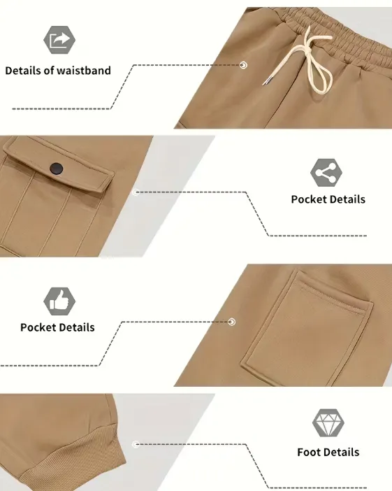 🔥Clearance sale!Men's Winter Fleece-Lined loose Casual Workwear Outfit with Multi-Pocket Jacket & Pants