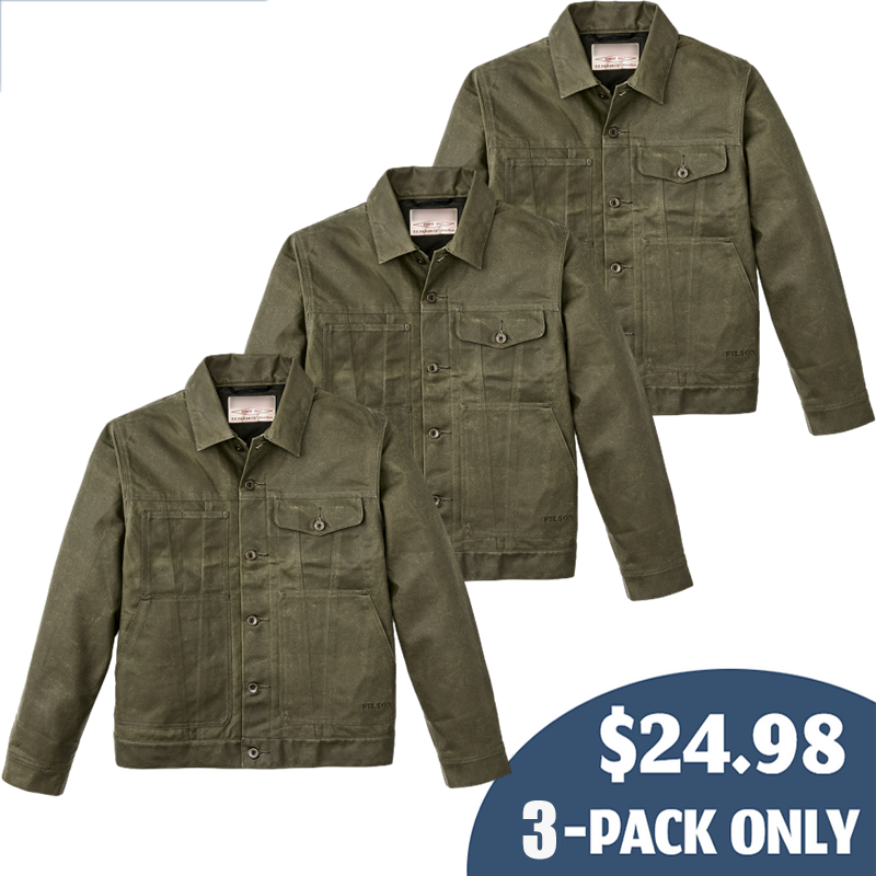 Tin Cloth Short Lined Cruiser Jacket - Mackinaw Wool Anorak - Tin Cloth Short Lined Cruiser Jacket