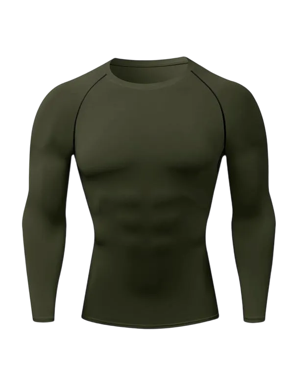 Men's Tight Quick-Drying Raglan Long Sleeve Shirt