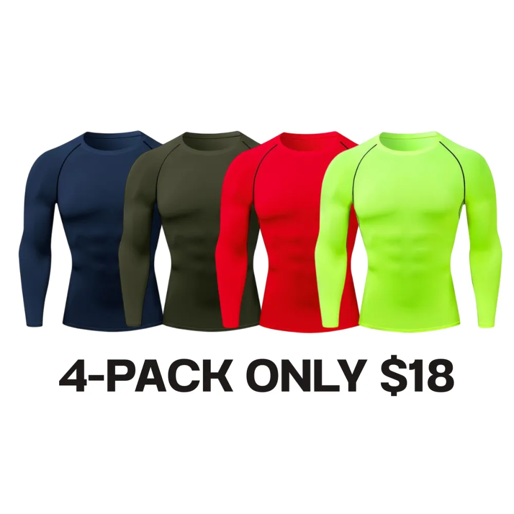 Men's Tight Quick-Drying Raglan Long Sleeve Shirt