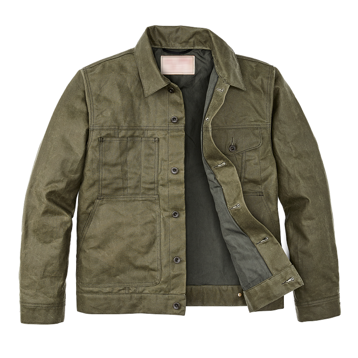Tin Cloth Short Lined Cruiser Jacket - Mackinaw Wool Anorak - Tin Cloth Short Lined Cruiser Jacket