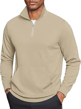 Men's Cotton Quarter Zip Pullover