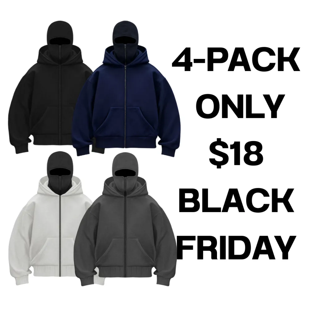 🔥Last Day 95% OFF🔥Men's Zip-Up Balaclava Hoodie