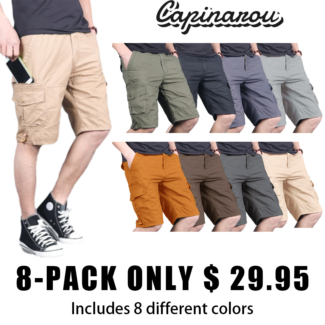Men's Casual Multi-Pocket Cargo Shorts