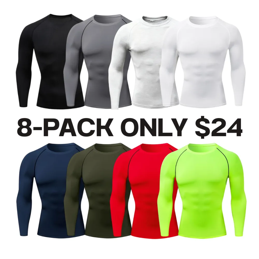Men's Tight Quick-Drying Raglan Long Sleeve Shirt