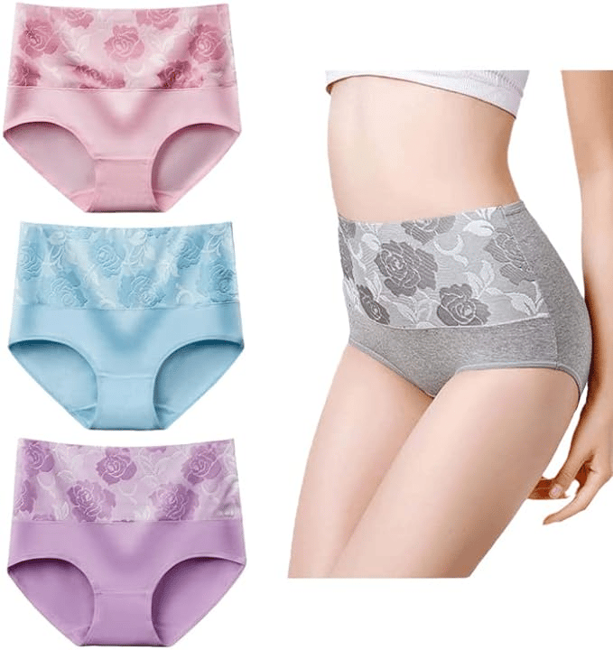 💖LAST DAY BUY 1 GET 3PCS🔥 2025 HOT SALE Cotton High Waist Abdominal Slimming Hygroscopic Antibacterial Panties🩲