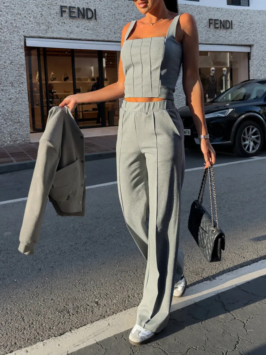 💥FACTORY SALE ⏰Women'S Stylish Vest Button Jacket Pants 3-Piece Set🔥Final Day Clearance!🛒
