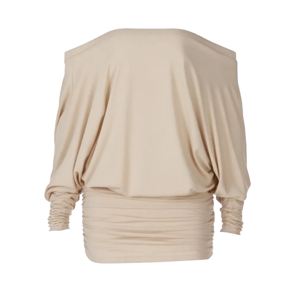 🔥Last Day 95% OFF🔥Women's Solid Off The Shoulder Sheer Ruched Dress