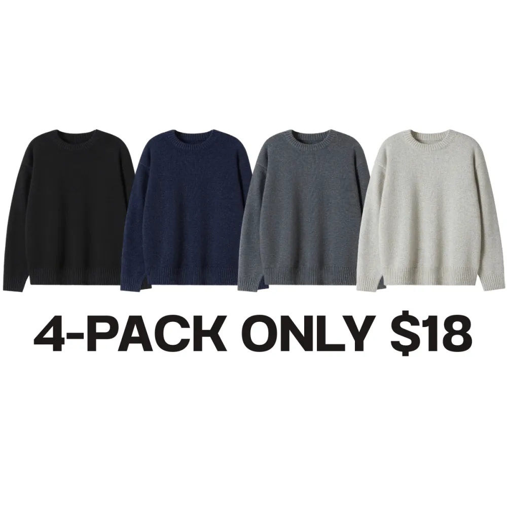 🔥Last Day 95% OFF🔥Men's Classic Crew Neck Knit Sweater