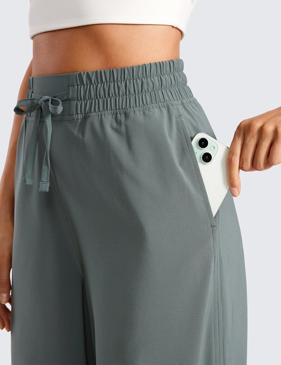 Lightweight Wide Leg Cropped Pants for Women 25