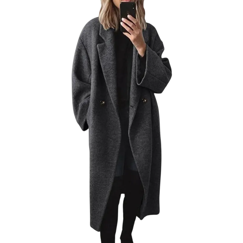 🔥Last Day 95% OFF🔥Women's Cotton-Rich Wool Blend Long Coat