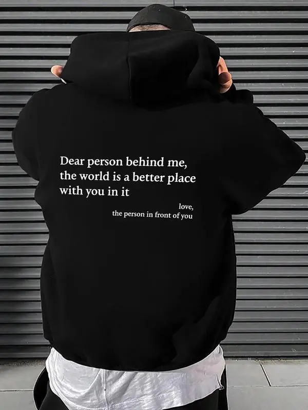 Men's Letter Print Hoodie
