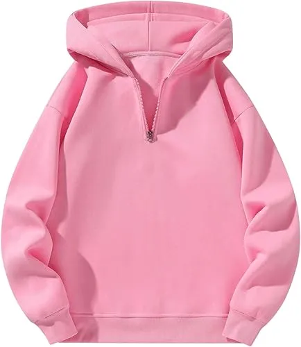 Men’s Plain Half Zip Hoodie