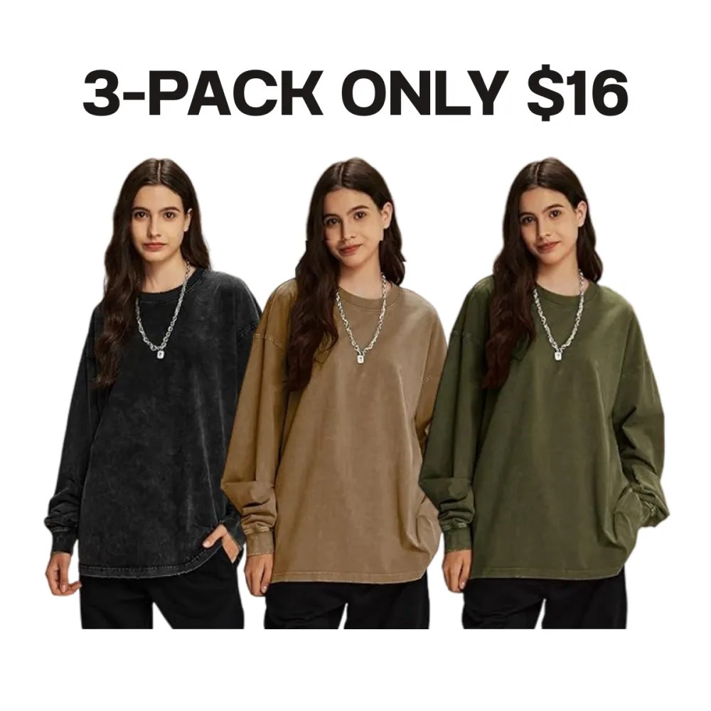 Women's Washed Long Sleeve T-Shirt