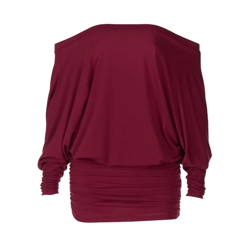 🔥Last Day 95% OFF🔥Women's Solid Off The Shoulder Sheer Ruched Dress