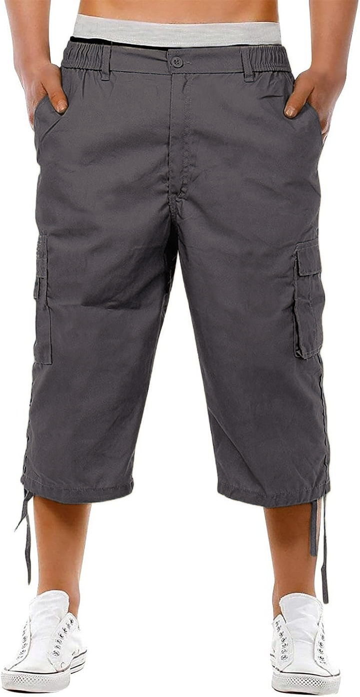 Green Trousers Cargo Pants Mens Black Birthday New Mens Summer Casual Men's 7 Pocket Pants Loose Pants Tuxedo Trousers with Satin Stripe Men
