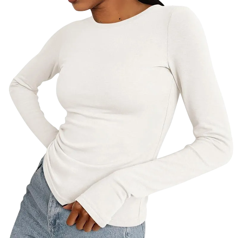 🔥Last Day 95% OFF🔥Women's Slim Fit Long Sleeve Crew Neck Top