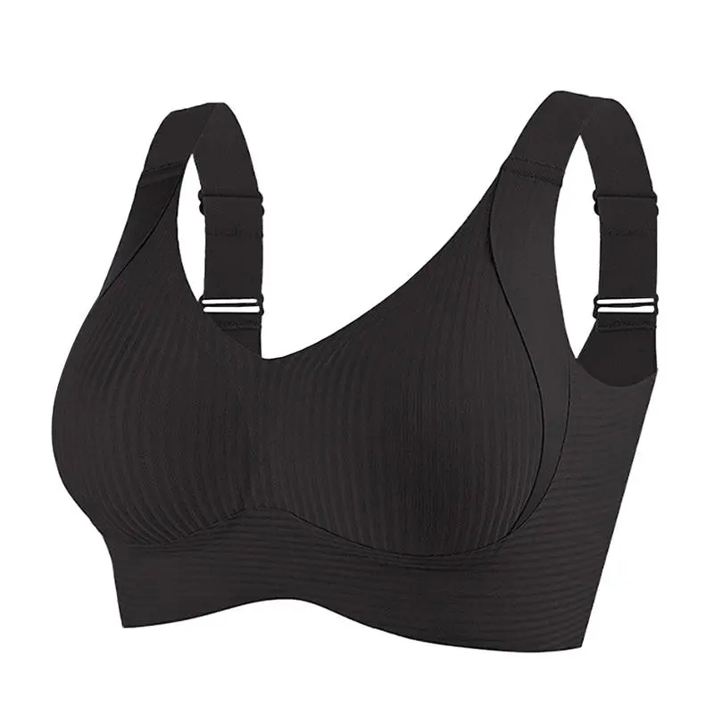 Women's Solid Four-Buckle Adjustable Soft Breathable Seamless Bra