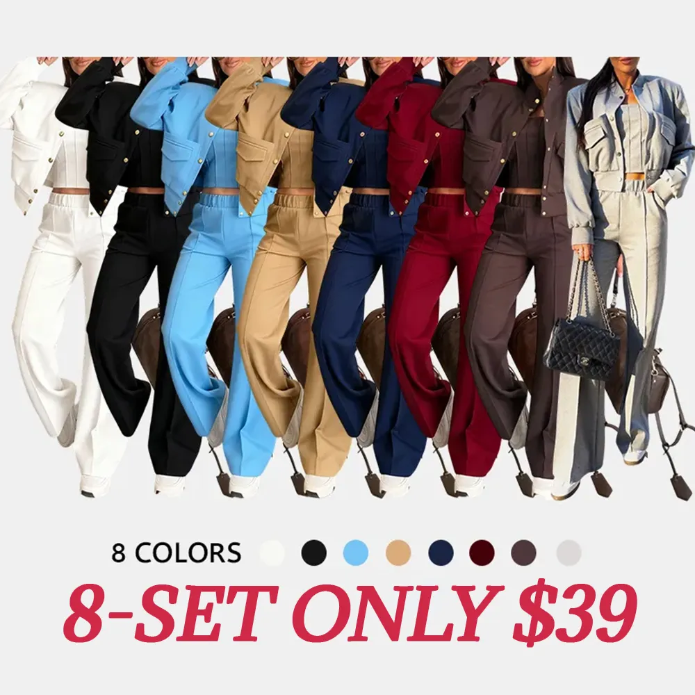 💥FACTORY SALE ⏰Women'S Stylish Vest Button Jacket Pants 3-Piece Set🔥Final Day Clearance!🛒