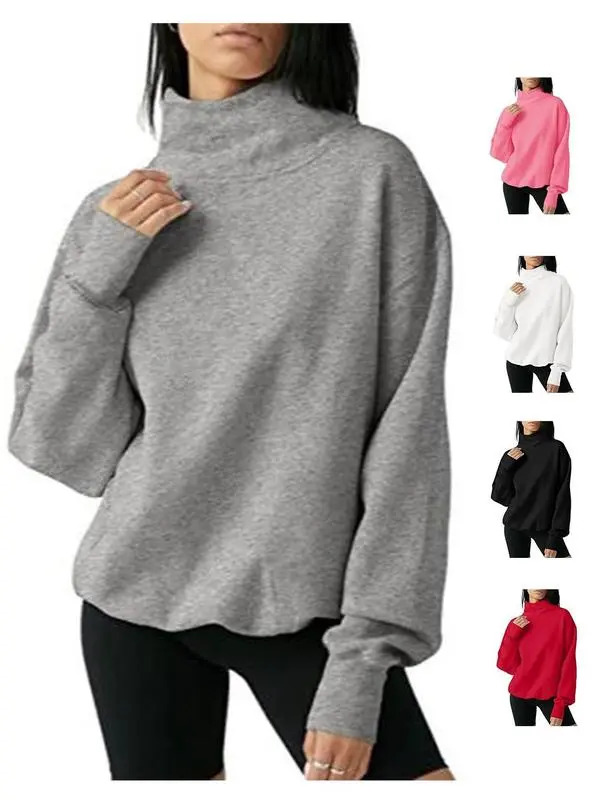 Women's Oversized Turtleneck Sweatshirt